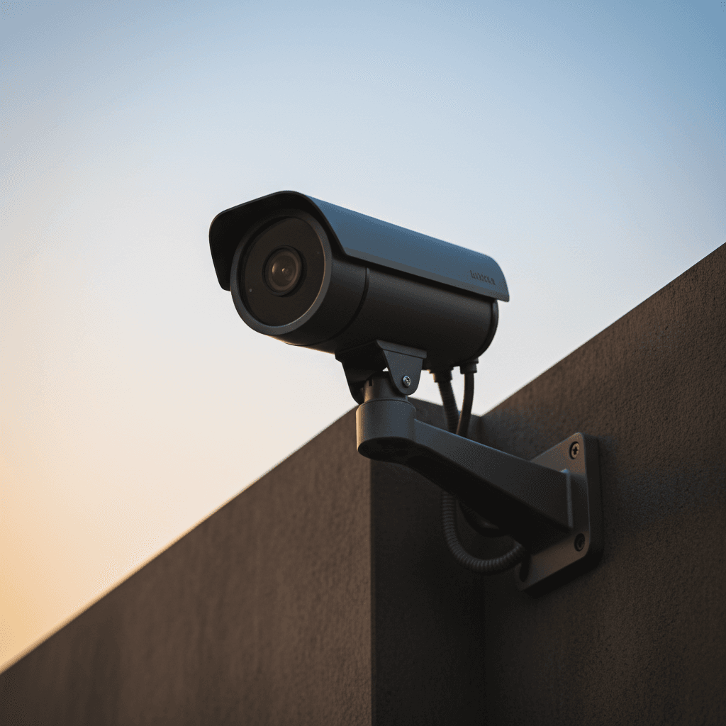 Professional CCTV camera mounted on a building exterior in Abuja